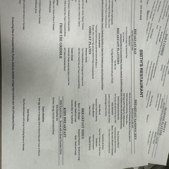 Smiths Restaurant - The menu - Breakfast & Brunch Near Me - Rocky Mount, North Carolina Smiths Restaurant - The menu - Breakfast & Brunch Near Me - Rocky Mount, North Carolina