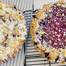 Blueberry Lemon Glaze and Threeberry Pie.