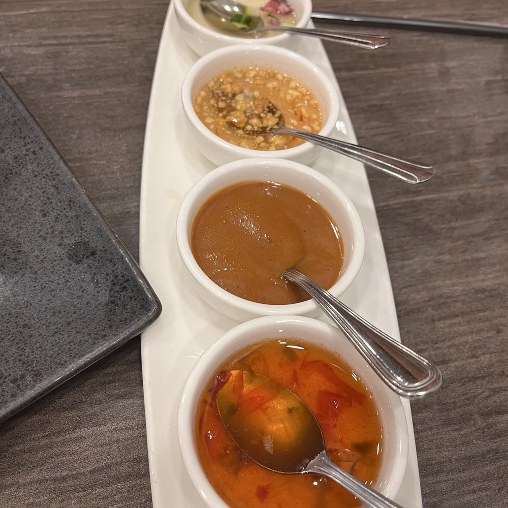 KC Thai - Sauces that come with the appetizers. - Thai Near Me - Overland Park, Kansas KC Thai - Sauces that come with the appetizers. - Thai Near Me - Overland Park, Kansas
