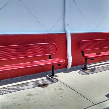 Dairy Queen Store - two red benches on a sidewalk - Ice Cream & Frozen Yogurt Near Me - Point Pleasant Boro, New Jersey