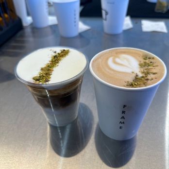 Frame Coffee Roasters - Pistachio Cream Latte - Coffee Roasteries Near Me - Vienna, Virginia Frame Coffee Roasters - Pistachio Cream Latte - Coffee Roasteries Near Me - Vienna, Virginia