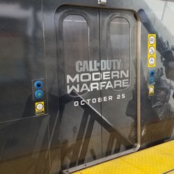 La Cienega/Jefferson Metro Station - Ad on train 10-16-2019