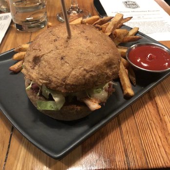 Long Road Distillers - BB chicken sandwich - Bars Near Me - Grand Rapids, Michigan