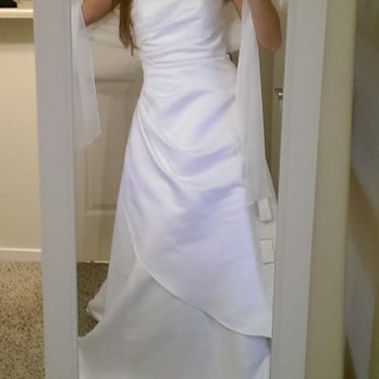 David's Bridal - So happy!! Can't wait for the alterations to be done!! Style: T8076 - Bridal Near Me - Columbus, Ohio