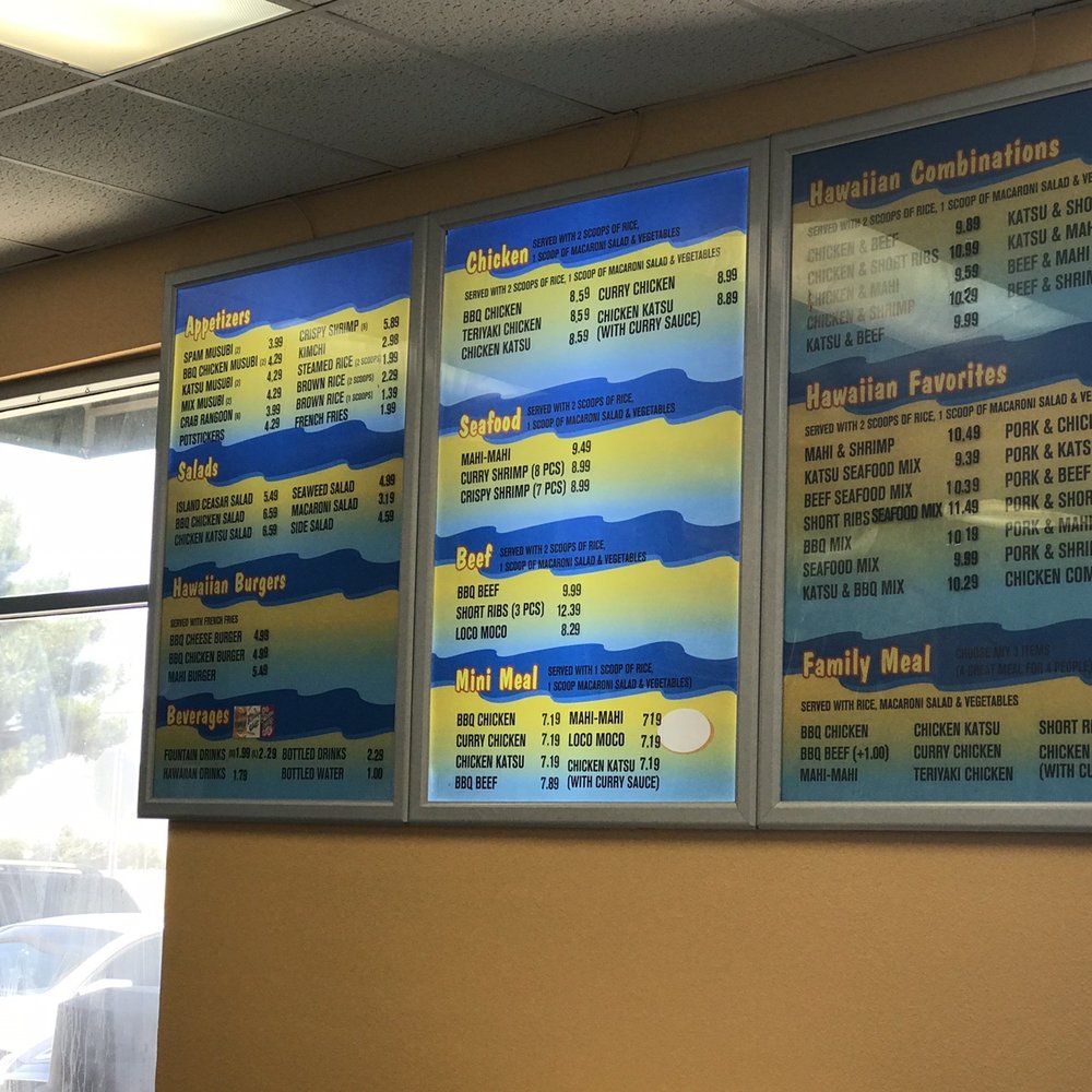 Hawaiian BBQ - Menu - Hawaiian Near Me - Lancaster, California