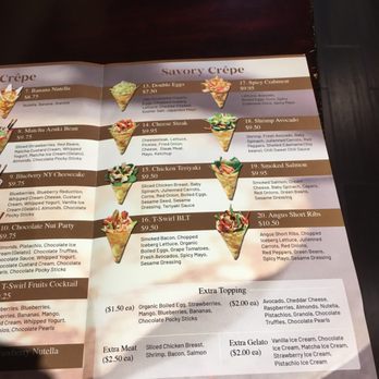 T-Swirl Crêpe - Menu - Desserts Near Me - Philadelphia, Pennsylvania T-Swirl Crêpe - Menu - Desserts Near Me - Philadelphia, Pennsylvania