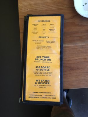 Menu photo 4 Postino Arcadia Phoenix, AZ
