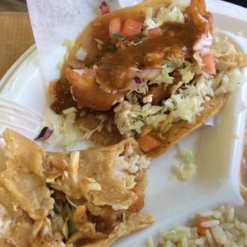 Tacos Baja - Fish taco plate he couldn't wait - Seafood Near Me - Whittier, California Tacos Baja - Fish taco plate he couldn't wait - Seafood Near Me - Whittier, California