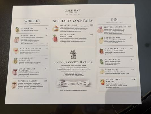 Menu photo 3 Gold Bar Distillery San Francisco, CA Menu photo 3 Gold Bar Distillery San Francisco, CA