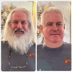 JT The Barber - Before and after haircut and shave.
