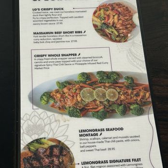 Lemongrass Thai Bistro - menu - Thai Near Me - Jacksonville, Florida