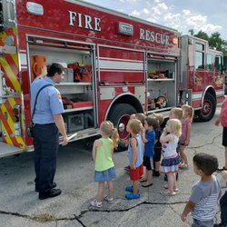 Happy Time Preschool & Child Care - Muscatine Fire Department Visit to Happy Time Preschool