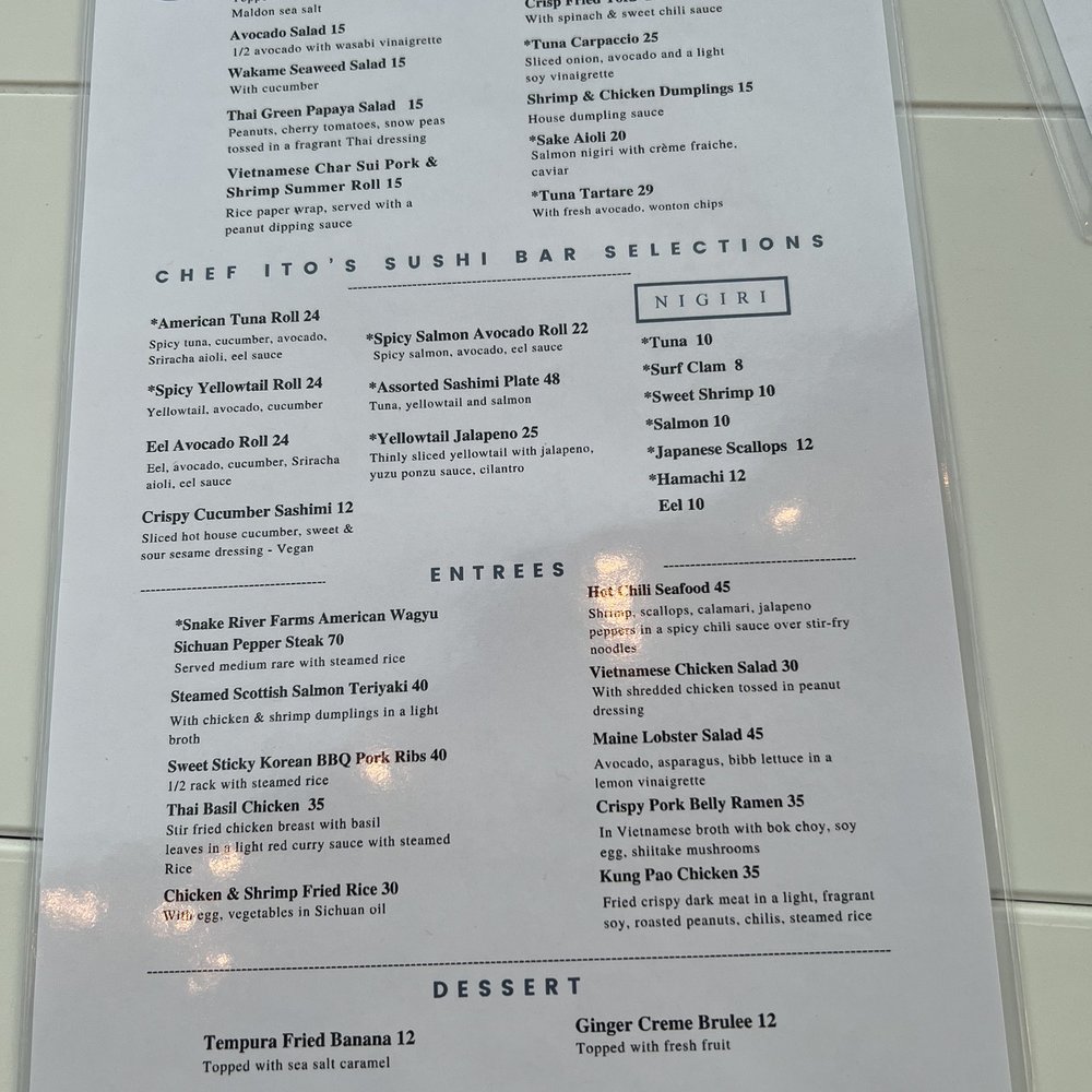 Aja 30A - Menu - Desserts Near Me - Inlet Beach, Florida