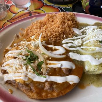 Rancho Fino - Huevos rancheros (I got one with green salsa and one with red) - Mexican Near Me - Fairfield, California