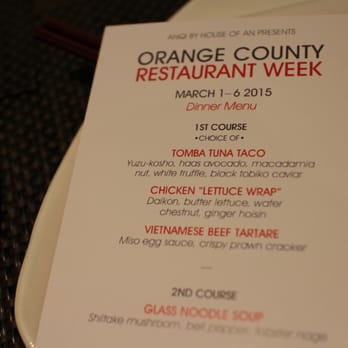 AnQi Bistro - $50 Dinner, Restaurant week - Asian Fusion Near Me - Costa Mesa, California