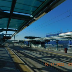Grantville Trolley Station - The many times that I have traveled never have I seen a housing structure that is taller than an elevated trolley station .