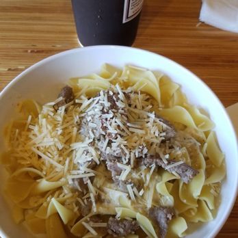 Noodles and Company - Steak Stroganoff. This was a small bowl. Was a bit dry. Needed more sauce. - Noodles Near Me - West Bend, Wisconsin Noodles and Company - Steak Stroganoff. This was a small bowl. Was a bit dry. Needed more sauce. - Noodles Near Me - West Bend, Wisconsin