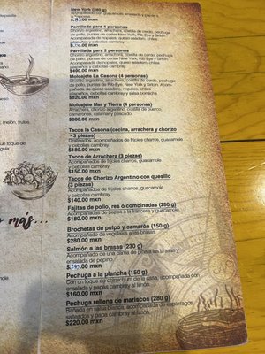 Menu photo 3 La Casona San Martín Centro, MEX
