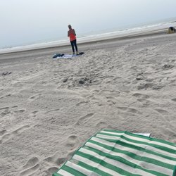 Yoga On The Beach - Helene at the end of a yoga on the beach session June 2025