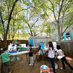 McKinney Art House - Outdoor Painting with DAART studio! Our backyard is a sanctuary