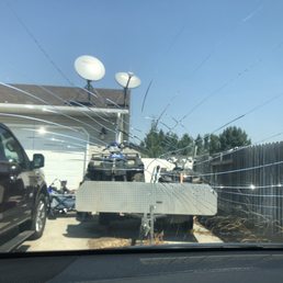 My broken windshield from getting hit by a foul ball at a chukars baseball game. My broken windshield from getting hit by a foul ball at a chukars baseball game.