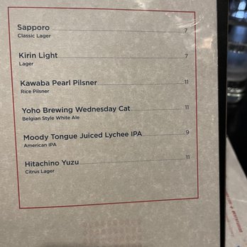 Union - Beer menu - Japanese Near Me - Chicago, Illinois Union - Beer menu - Japanese Near Me - Chicago, Illinois
