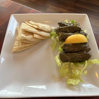Fire and Food - Dolmas with pita - Greek Near Me - Milton, Florida Fire and Food - Dolmas with pita - Greek Near Me - Milton, Florida