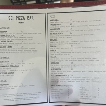 Sei Pizza Bar - Menu - Pizza Near Me - Los Angeles, California Sei Pizza Bar - Menu - Pizza Near Me - Los Angeles, California