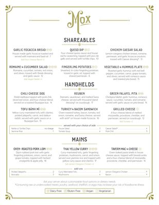 Menu photo 2 Mox Boarding House Seattle Seattle, WA