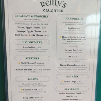 Reillys Daughter Irish Pub - Menu - Irish Pub Near Me - Chicago, Illinois Reillys Daughter Irish Pub - Menu - Irish Pub Near Me - Chicago, Illinois