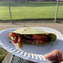 Veggie quesadilla at Trinta Park