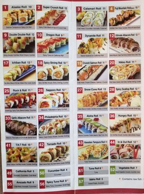 Menu photo 1 Sushi Nikko Carrboro, NC Menu photo 1 Sushi Nikko Carrboro, NC