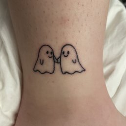 Ghost tattoo line work