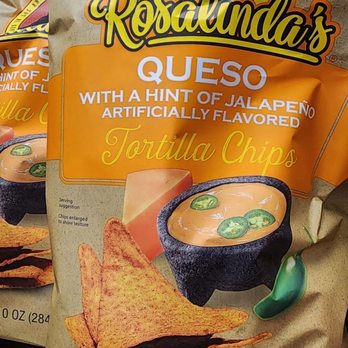 TJ Maxx - A 10 oz bag of Rosalinda's Queso tortilla chips flavored with jalapeño, featuring an image of chips and queso dip on the front. - Department Stores Near Me - Tucson, Arizona