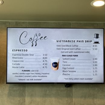 Vieti Coffee - Coffee menu - Coffee & Tea Near Me - Dallas, Texas Vieti Coffee - Coffee menu - Coffee & Tea Near Me - Dallas, Texas