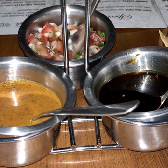 Chenandos - Hot Sauce trio ...Pico , Hot Oil ( hot ) , Amarillo Salsa (hot) - Seafood Near Me - Puerto Vallarta, JAL