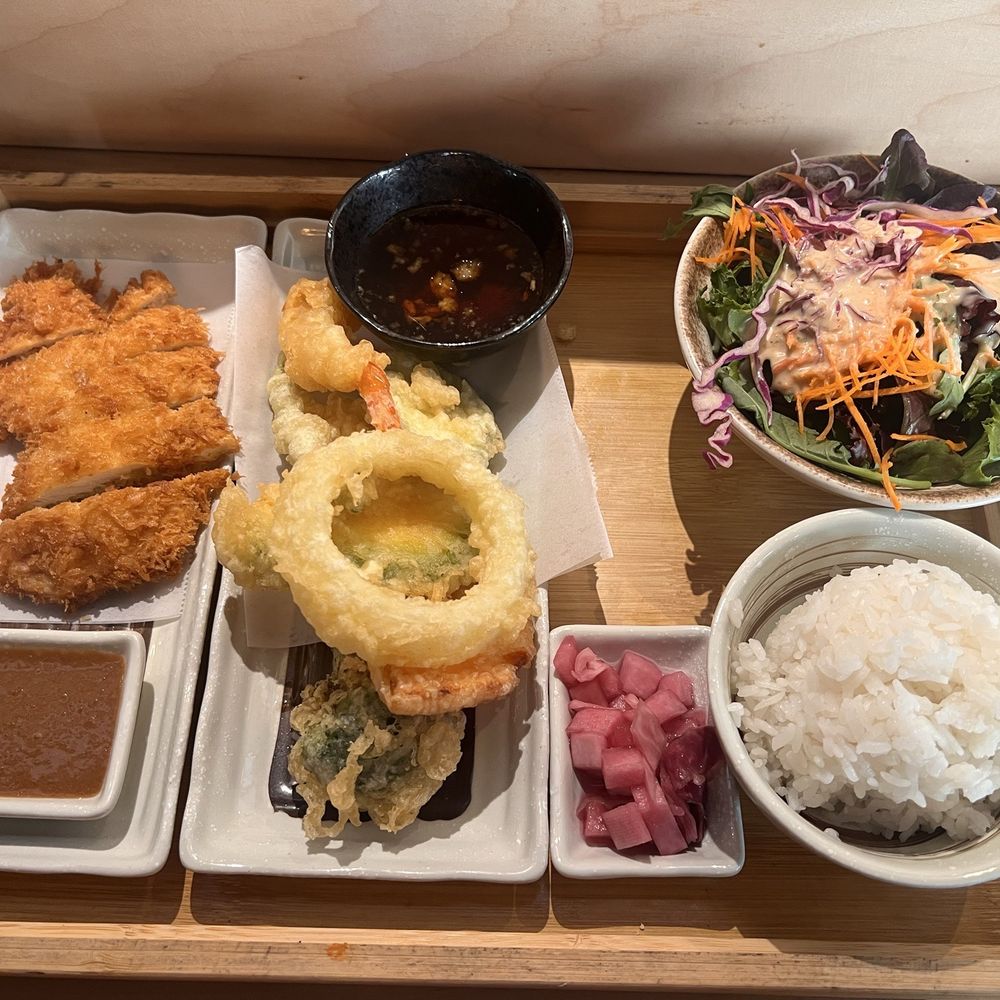 Dinner Gozen w/ Chicken Katsu and Mixed Tempura Dinner Gozen w/ Chicken Katsu and Mixed Tempura