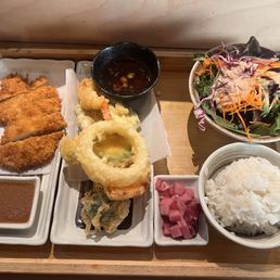 Dinner Gozen w/ Chicken Katsu and Mixed Tempura Dinner Gozen w/ Chicken Katsu and Mixed Tempura