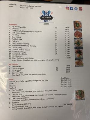 Menu photo 8 The Blue Rat Thai kitchen Garland, TX Menu photo 8 The Blue Rat Thai kitchen Garland, TX
