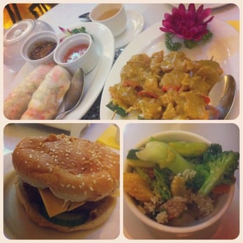 Loving Hut Archway - Summer rolls, satay chicken, chicken burger, special fried rice - Vegan Near Me - London, XGL