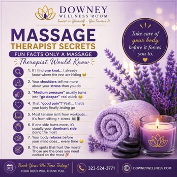 Downey Wellness Room - Massage secrets from massage therapists Downey wellness - Massage Therapy Near Me - Downey, California Downey Wellness Room - Massage secrets from massage therapists Downey wellness - Massage Therapy Near Me - Downey, California