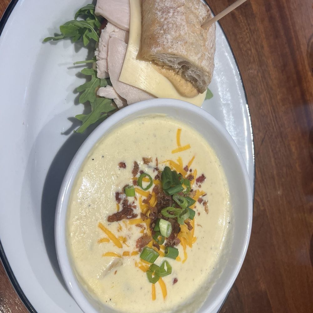 potato soup & turkey sandwich potato soup & turkey sandwich