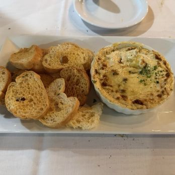 Toujours - Crabmeat Prentiss - a yummy classic New Orleans dip with toasted authentic New Orleans French bread - French Near Me - Hoover, Alabama
