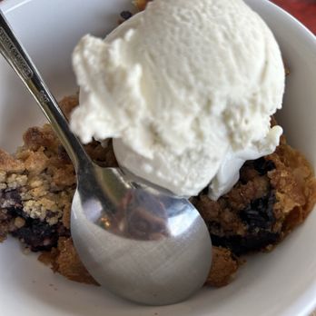 Bouldin Creek Cafe - Blueberry lavender pie with vegan vanilla ice cream - Vegetarian Near Me - Austin, Texas Bouldin Creek Cafe - Blueberry lavender pie with vegan vanilla ice cream - Vegetarian Near Me - Austin, Texas