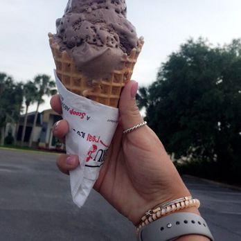 Bruster's Real Ice Cream - Regular waffle cone w/ chocolate ice cream - Ice Cream & Frozen Yogurt Near Me - Destin, Florida Bruster's Real Ice Cream - Regular waffle cone w/ chocolate ice cream - Ice Cream & Frozen Yogurt Near Me - Destin, Florida