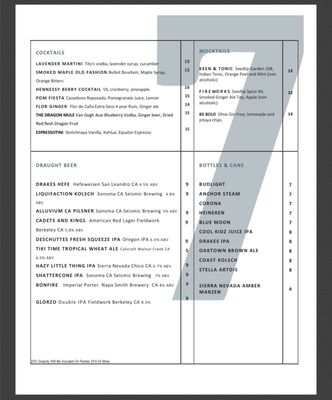 Menu photo 7 Seven Square Taproom San Francisco, CA Menu photo 7 Seven Square Taproom San Francisco, CA