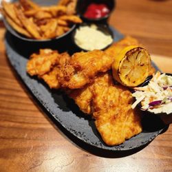 Harry's American Bar & Grill - Fish and chips soooo light and buttery!