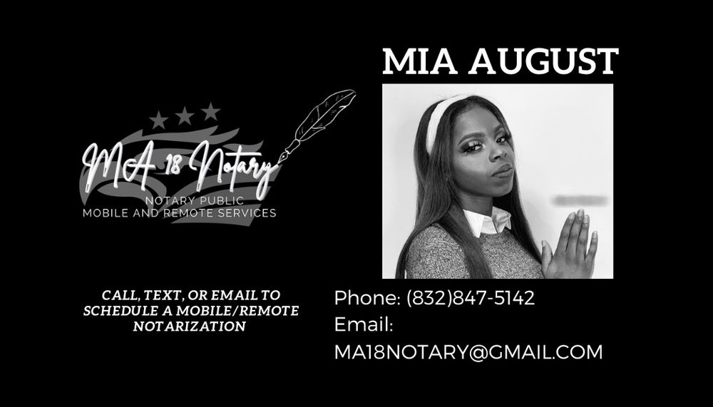 MA 18 NOTARY Request a Quote Houston, Texas Notaries Phone