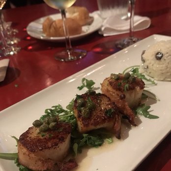 Red Table - up close and personal with the bacon wrapped scallop - Gastropubs Near Me - Huntington Beach, California