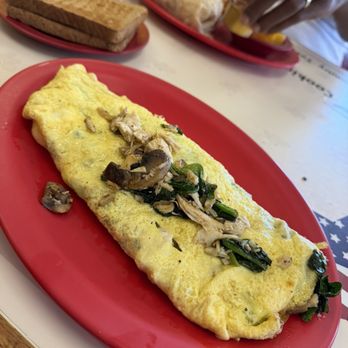 Krzy Egg House - Spinach and Turkey Omelette - American Near Me - Banning, California Krzy Egg House - Spinach and Turkey Omelette - American Near Me - Banning, California